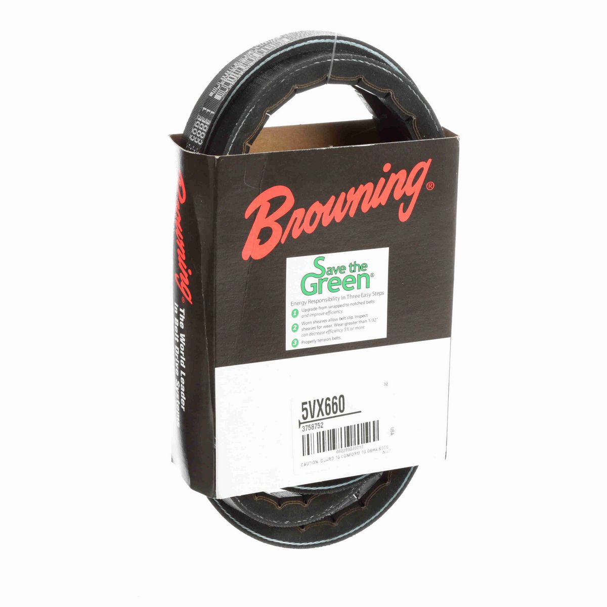 Browning EPDM Notched Belt 98% Efficient - 5VX660