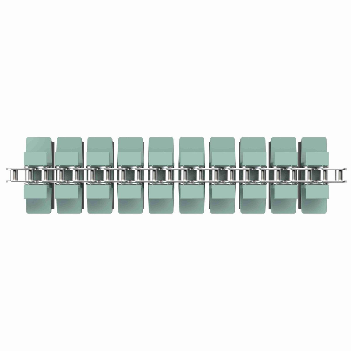 Rexnord 1873TAB SideGrip™ Side-flexing, Material: Heat Stabilized (Green), Width: 3.75in, Pitch: 1.5in - 81421016