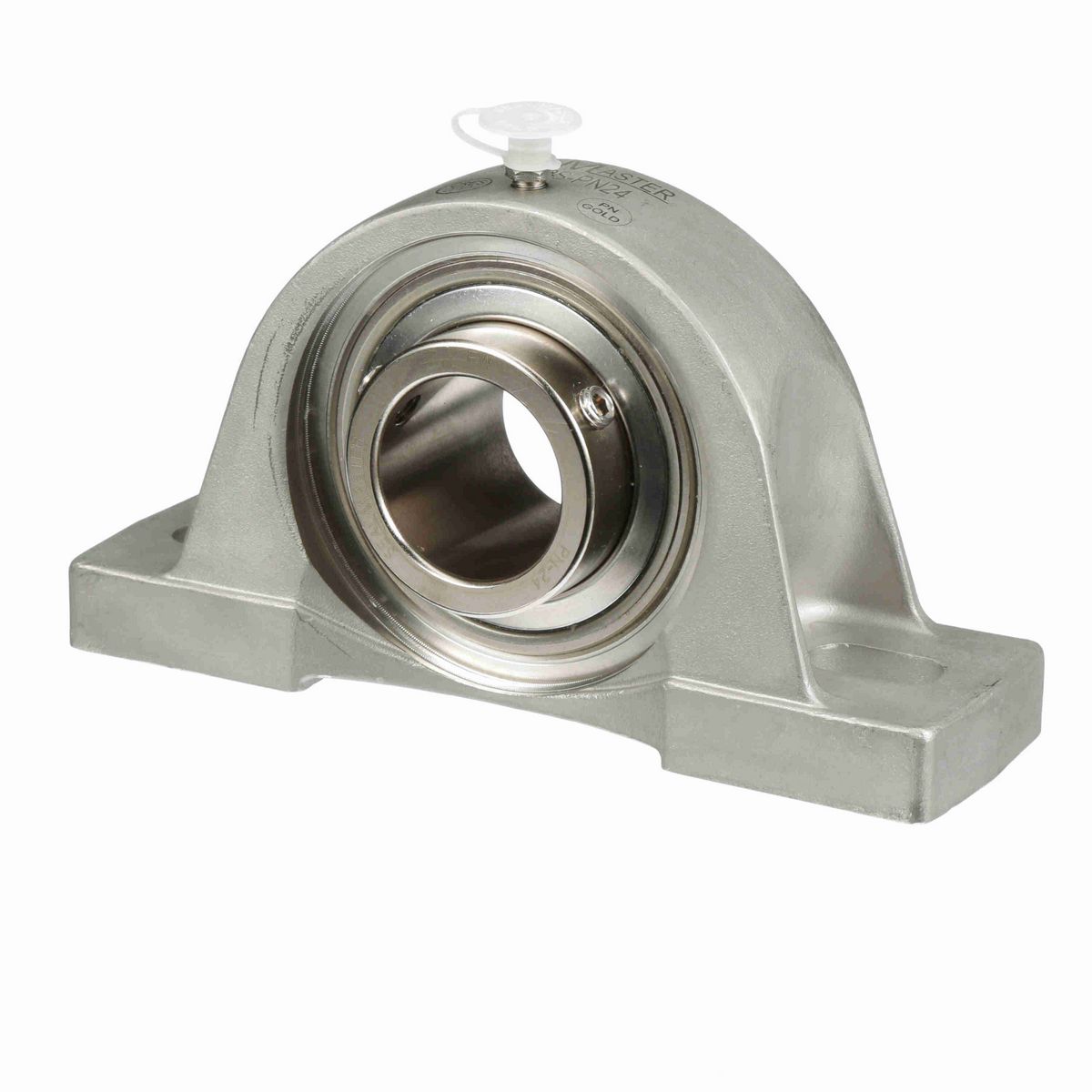 Sealmaster Mounted Stainless Steel Two Bolt Pillow Block Ball Bearing - 52100 Bearing Steel, Phosphorus Nickel Coated - Setscrew Lock - Corrosion Resistant - CRPS-PN24
