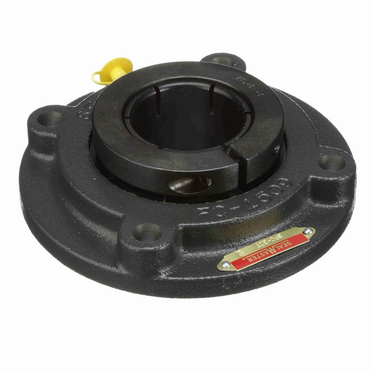 Sealmaster Mounted Cast Iron Flange Cartridge Ball Bearing - 52100 Bearing Steel, Black Oxided - Concentric Lock - SFC-32T