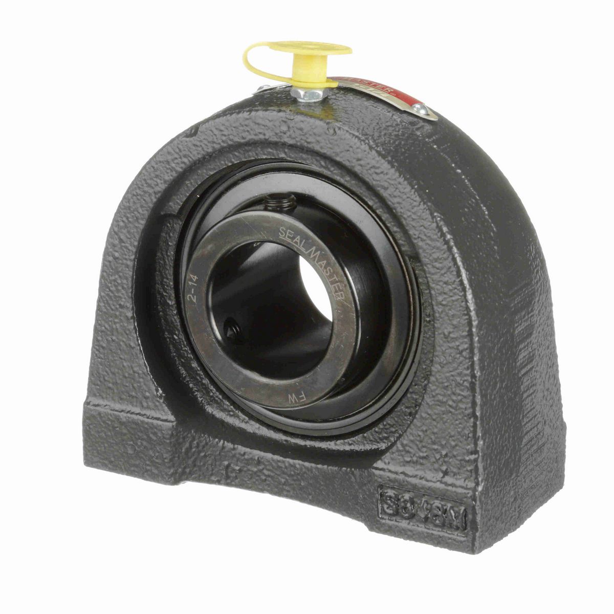 Sealmaster Mounted Cast Iron Tapped Base Pillow Block Ball Bearing - 52100 Bearing Steel, Black Oxided - Setscrew Lock - TB-20