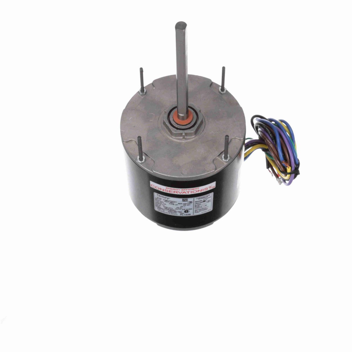 Century Condenser Fan Motor, 1/3 HP, 1 Ph, 60 Hz, 115 V, 825 RPM, 1 Speed, 48 Frame, SEMI ENCL - FL1038
