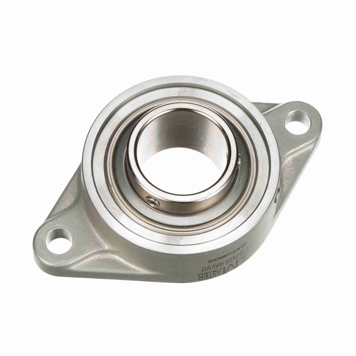 Sealmaster Mounted Stainless Steel Two Bolt Flange Ball Bearing - 52100 Bearing Steel, Phosphorus Nickel Coated - Setscrew Lock - Corrosion Resistant - Reduced Maintenance - Lubed for Life - CRFTS-PN32R RMW