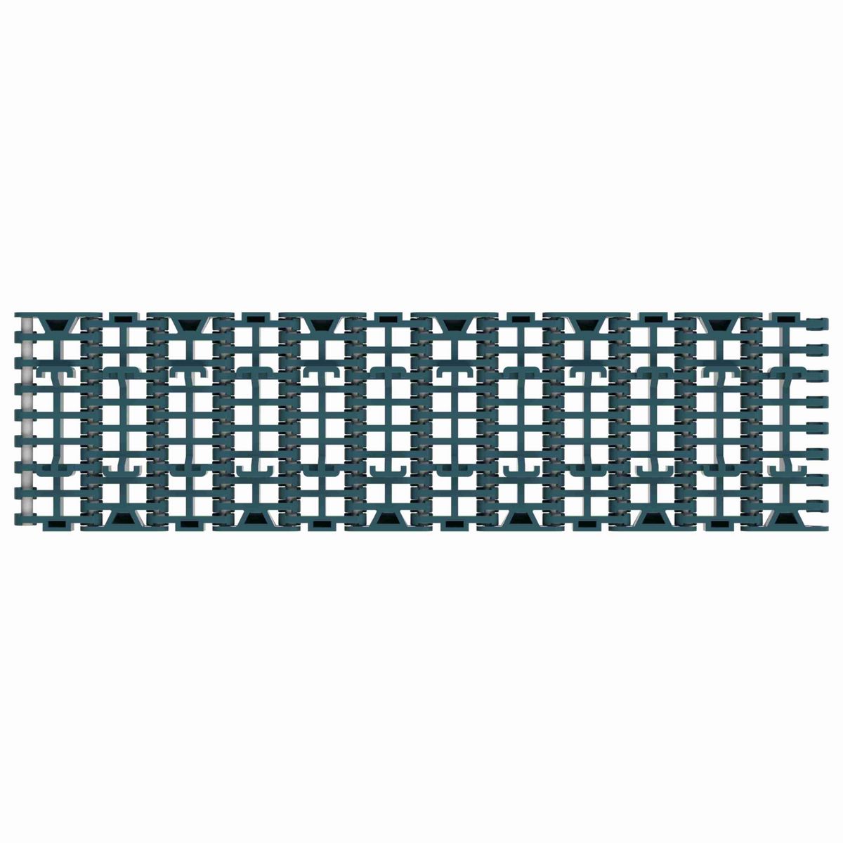 Rexnord 1000FG Straight Running Flush Grid, Material: Green Low Friction Acetal, Width: 85mm, Pitch: 1in - 874.43.10