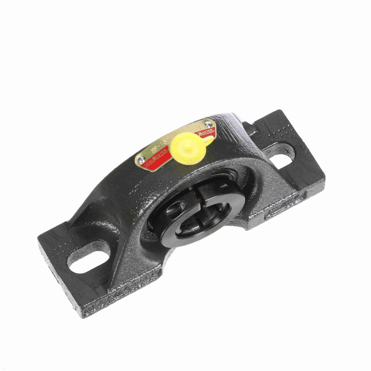 Sealmaster Mounted Cast Iron Two Bolt Pillow Block Ball Bearing - 52100 Bearing Steel, Black Oxided - Concentric Lock - MP-16T