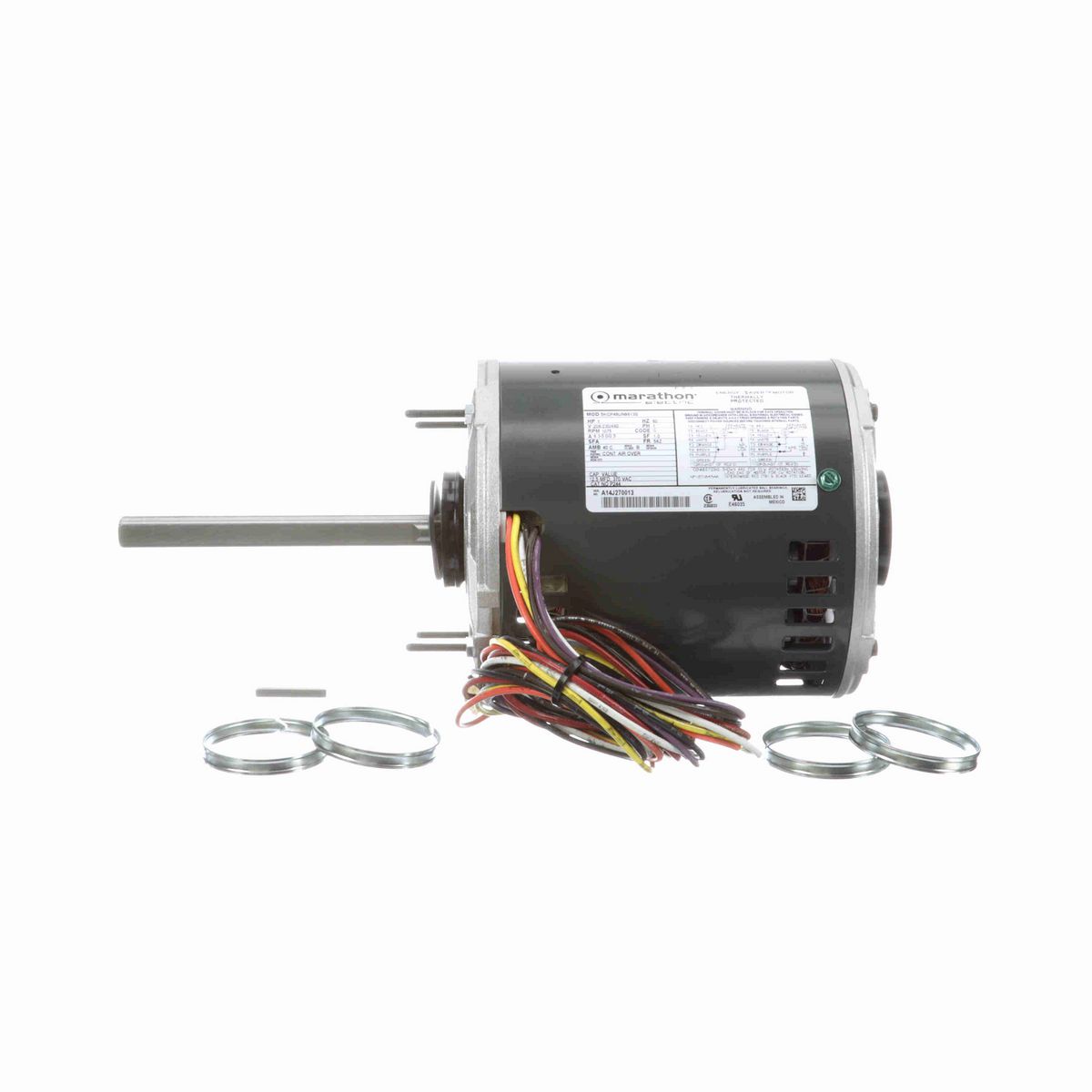 LEESON Condenser Fan Motor, 1 HP, 1 Ph, 60 Hz, 208-230/460 V, 1200 RPM, 56Z Frame, DP - P244