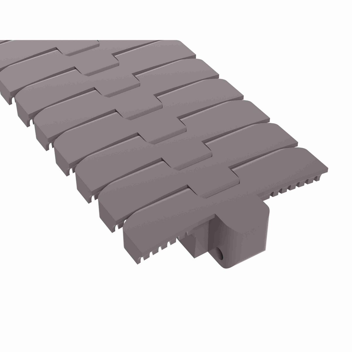 Rexnord 1055 FTLPC Side-flexing Solid Top, Material: Brown High Performance, Width: 7.5in, Pitch: 1in - 81429734