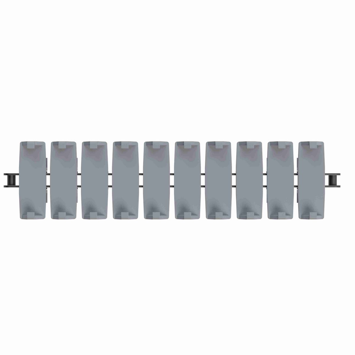 Rexnord 1873TAB SideGrip™ Side-flexing, Material: Silver Platinum Series™ X, Width: 3.75in, Pitch: 1.5in - 10394354