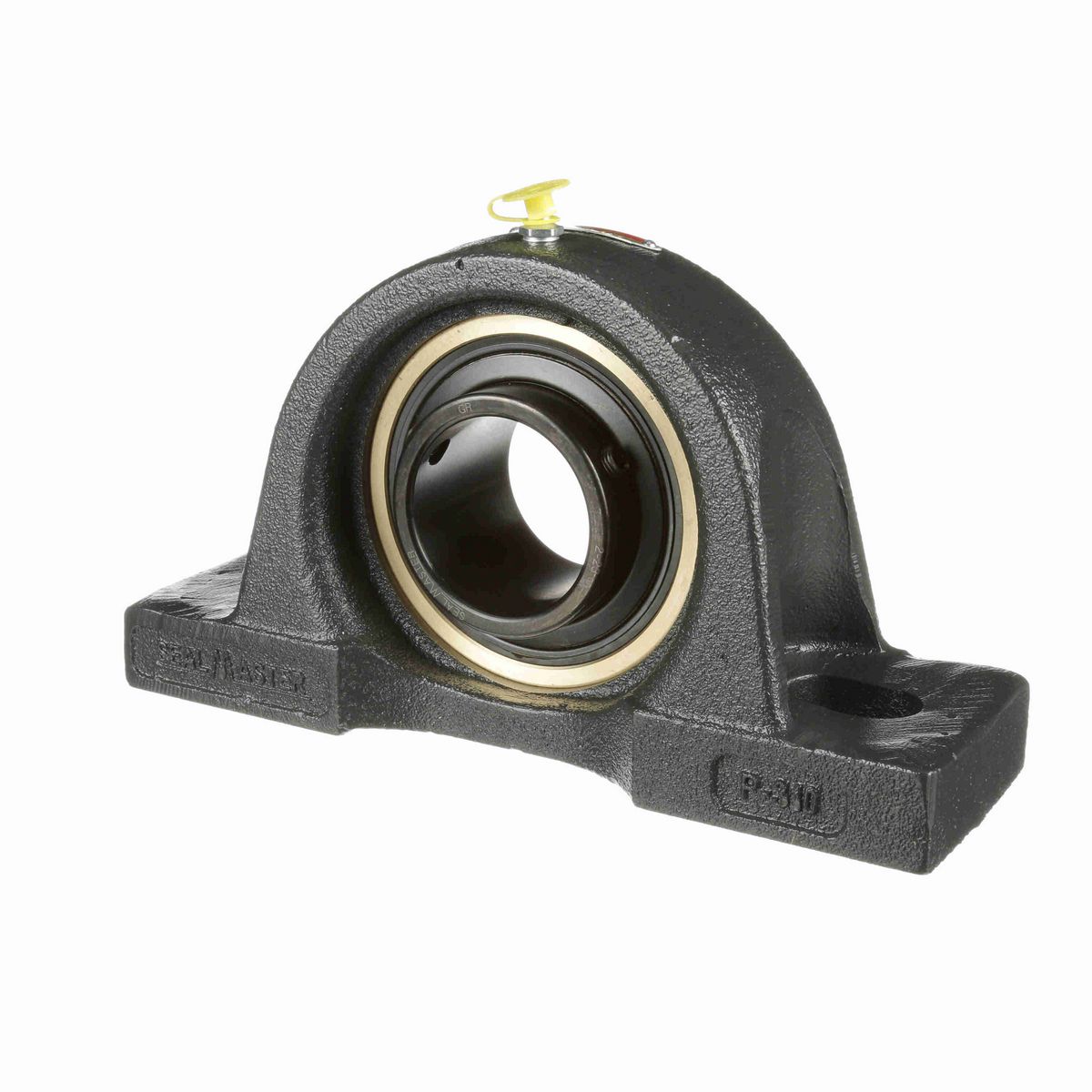 Sealmaster Mounted Cast Iron Two Bolt Pillow Block Ball Bearing - 52100 Bearing Steel, Black Oxided - Setscrew Lock - High Temperature - EMP-35 HT