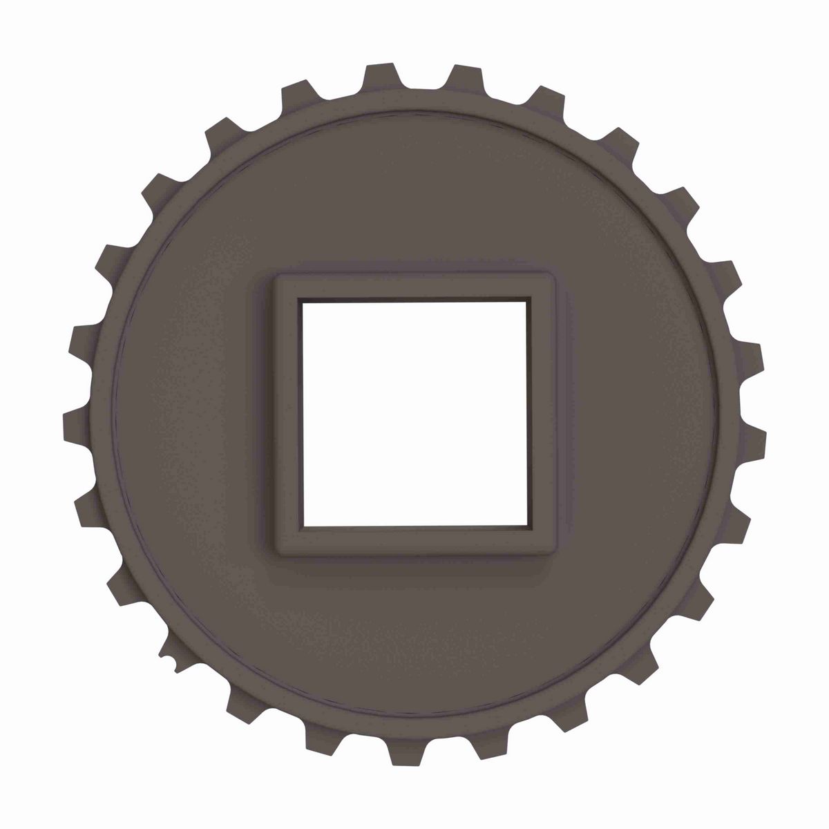 Rexnord 5930 Series Solid One Piece Molded Acetal Sprocket with 25 Teeth and a 2in Square Bore - 114-693-1