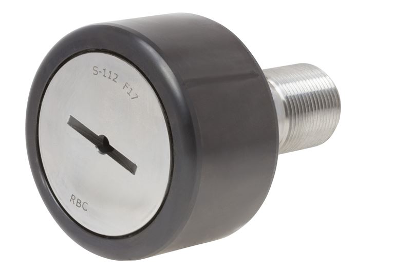 Игольчатый опорный ролик с цапфой RBC S112, цилиндрический, без уплотнения, со шлицем под отвёртку