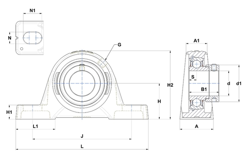 Фланцевый подшипниковый узел SNR ESPE209NT20
