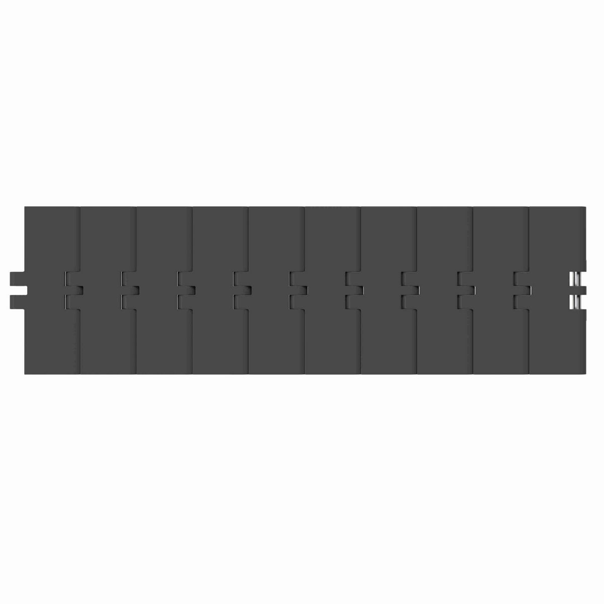 Rexnord 820 Straight Running Solid Top, Material: Black Wear Resistant, Width: 7.5in, Pitch: 1.5in - BWR820K7.50