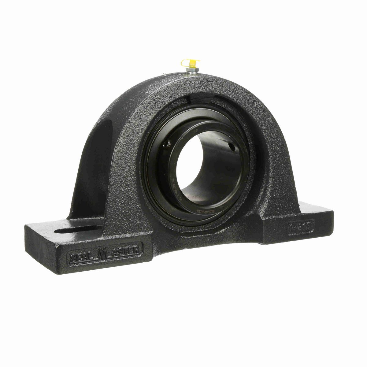 Sealmaster Mounted Cast Iron Two Bolt Pillow Block Ball Bearing - 52100 Bearing Steel, Black Oxided - Setscrew Lock - MP-55