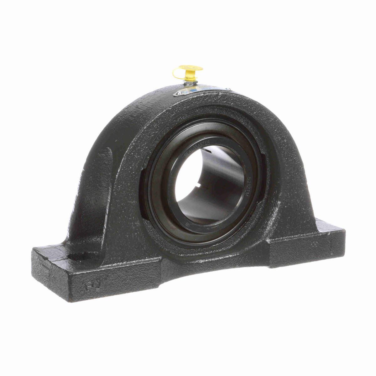 Sealmaster Mounted Cast Iron Two Bolt Pillow Block Ball Bearing - 52100 Bearing Steel, Black Oxided - Concentric Lock - NP-212TM