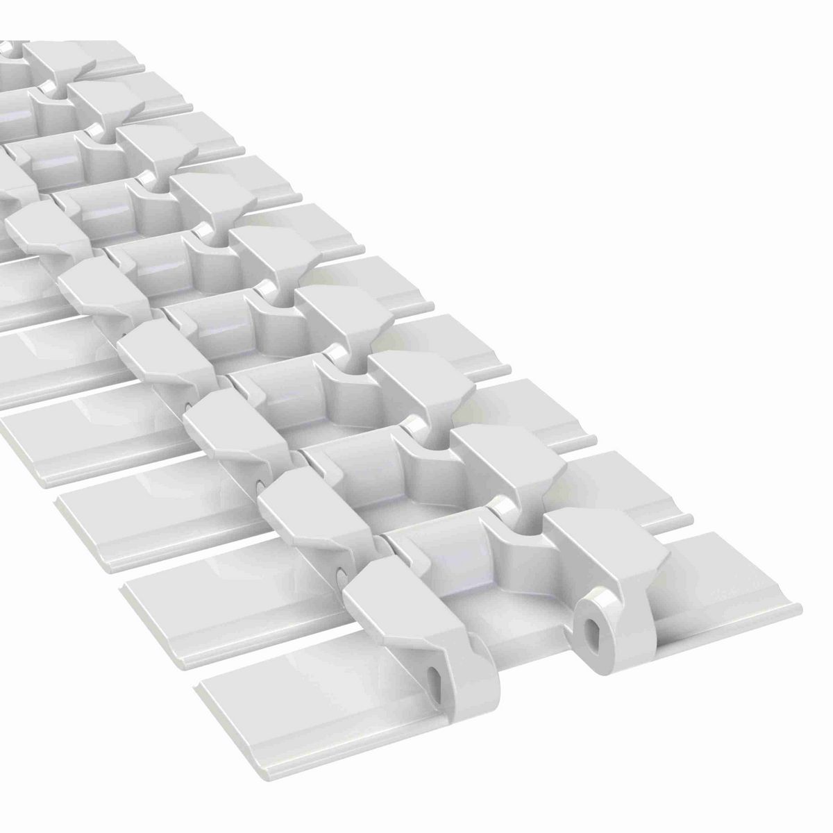 Rexnord 880TAB Side-flexing Solid Top, Material: Silver Platinum Series, Width: 4.5in, Pitch: 1.5in - 81429452