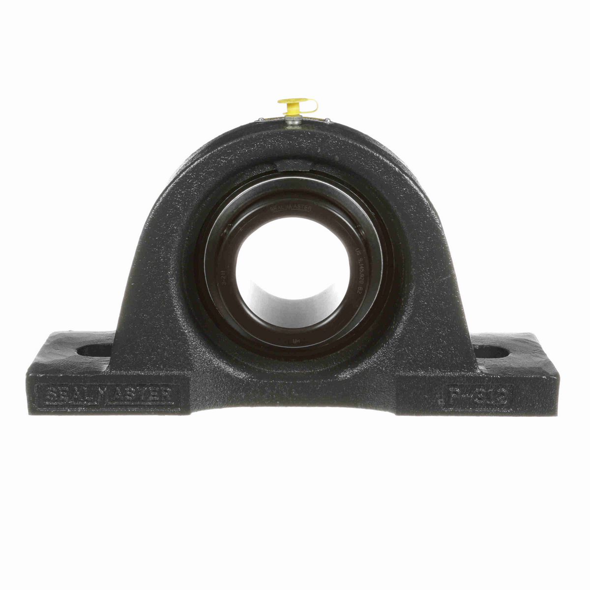 Sealmaster Mounted Cast Iron Two Bolt Pillow Block Ball Bearing - 52100 Bearing Steel, Black Oxided - Setscrew Lock - Air Handling Housing Fit, Noise Tested - MP-43 CXU