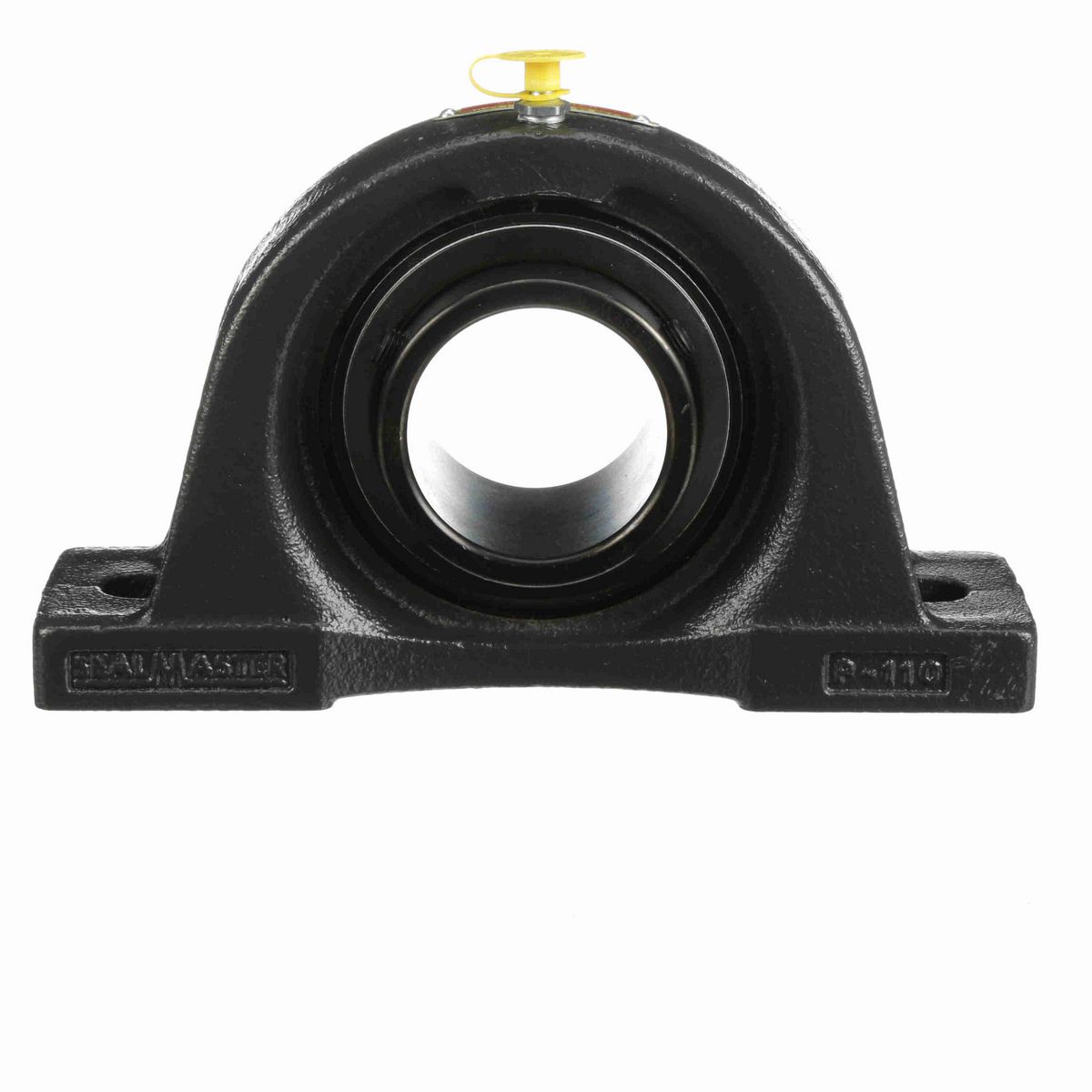Sealmaster Mounted Cast Iron Two Bolt Pillow Block Ball Bearing - 52100 Bearing Steel, Black Oxided - Setscrew Lock - NP-35C