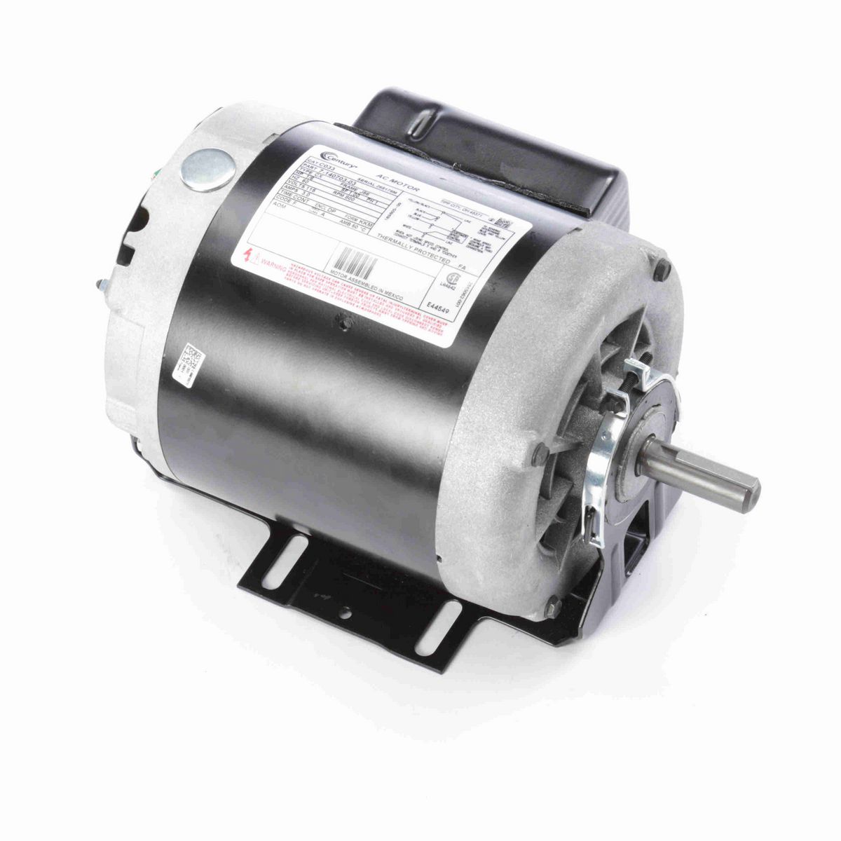 Century OEM Replacement Motor, 1/6 HP, 1 Ph, 60 Hz, 115 V, 900 RPM, J56 Frame, DP - C033