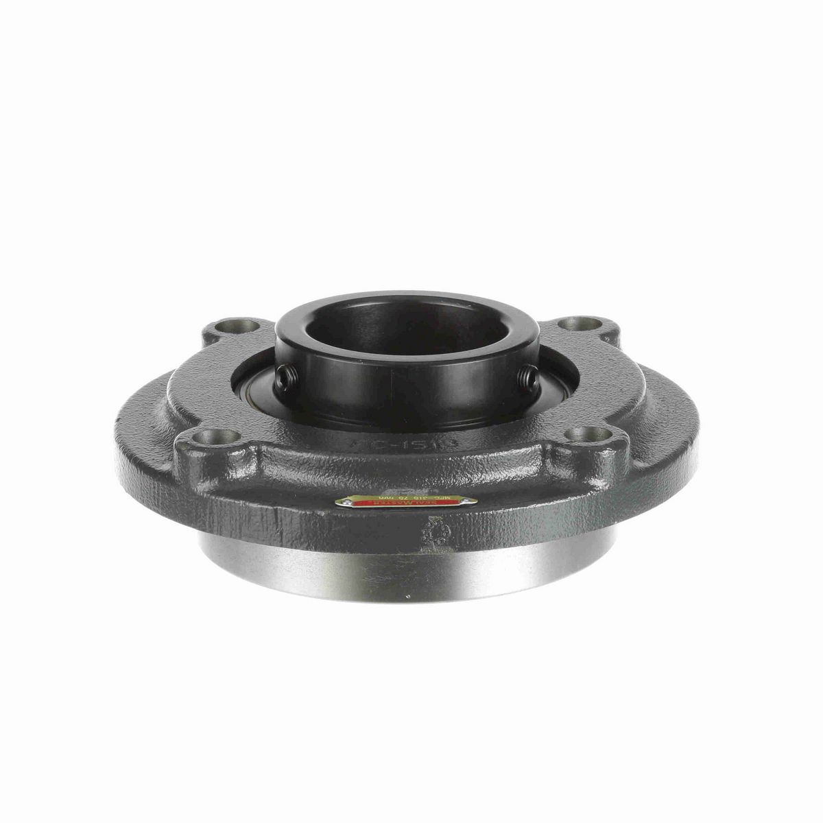 Sealmaster Mounted Cast Iron Flange Cartridge Ball Bearing - 52100 Bearing Steel, Black Oxided - Setscrew Lock - MFC-315