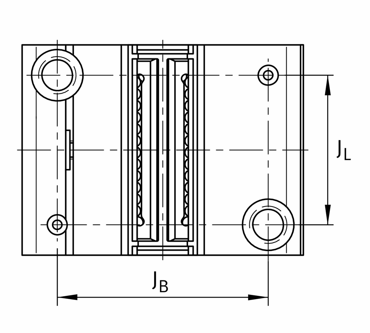 Узел с шарикоподшипником для линейного перемещения INA KGSNOS40-PP-AS