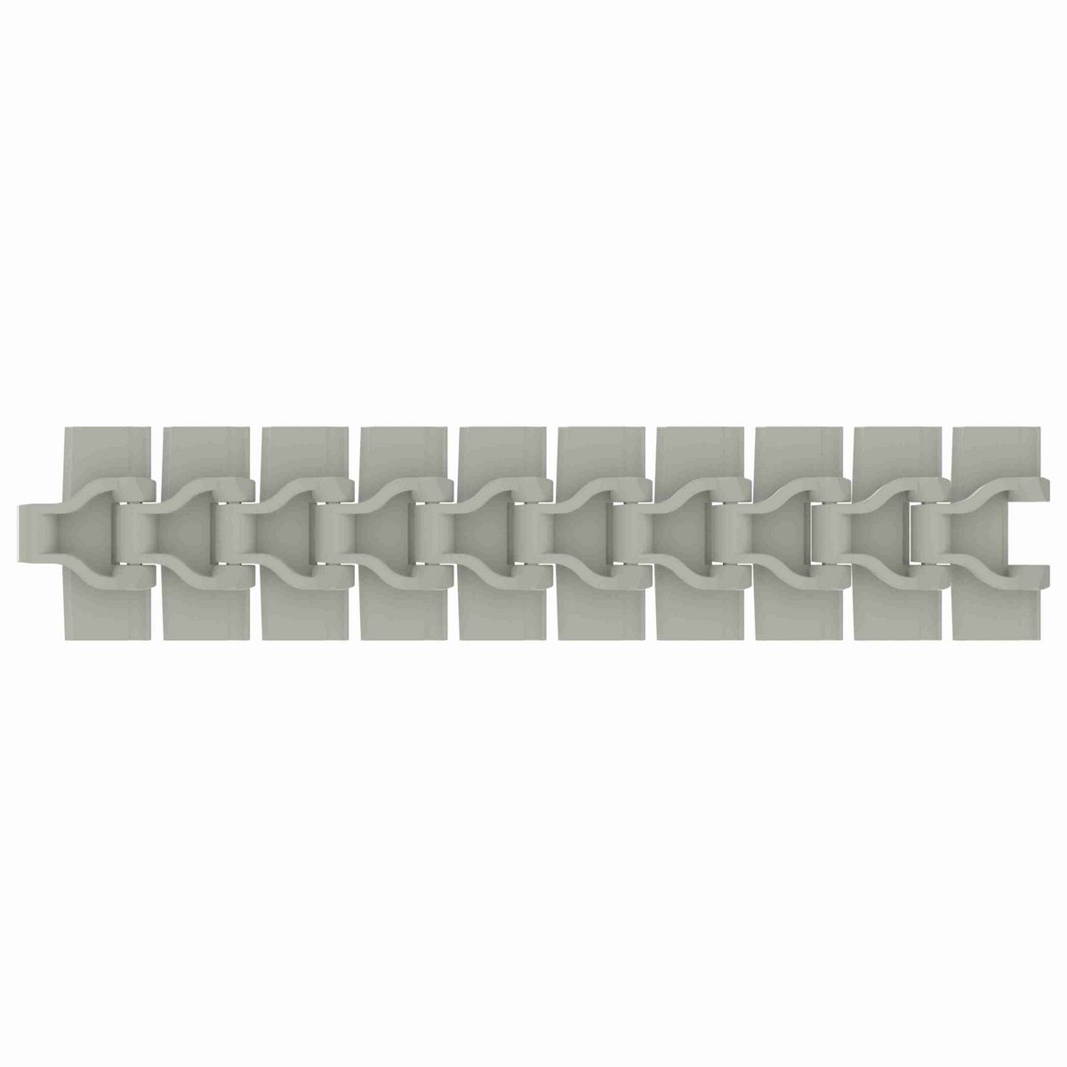 Rexnord 880B Side-flexing Solid Top, Material: Chemical Resistant (White), Width: 3.25in, Pitch: 1.5in - 81418621