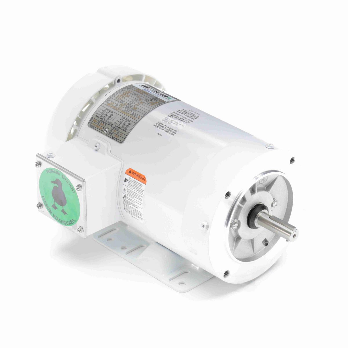 LEESON White Duck™ General Purpose Motor, 1.50 HP, 3 Ph, 60 Hz, 230/460 V, 1800 RPM, 56C Frame, TEFC - 119480.00