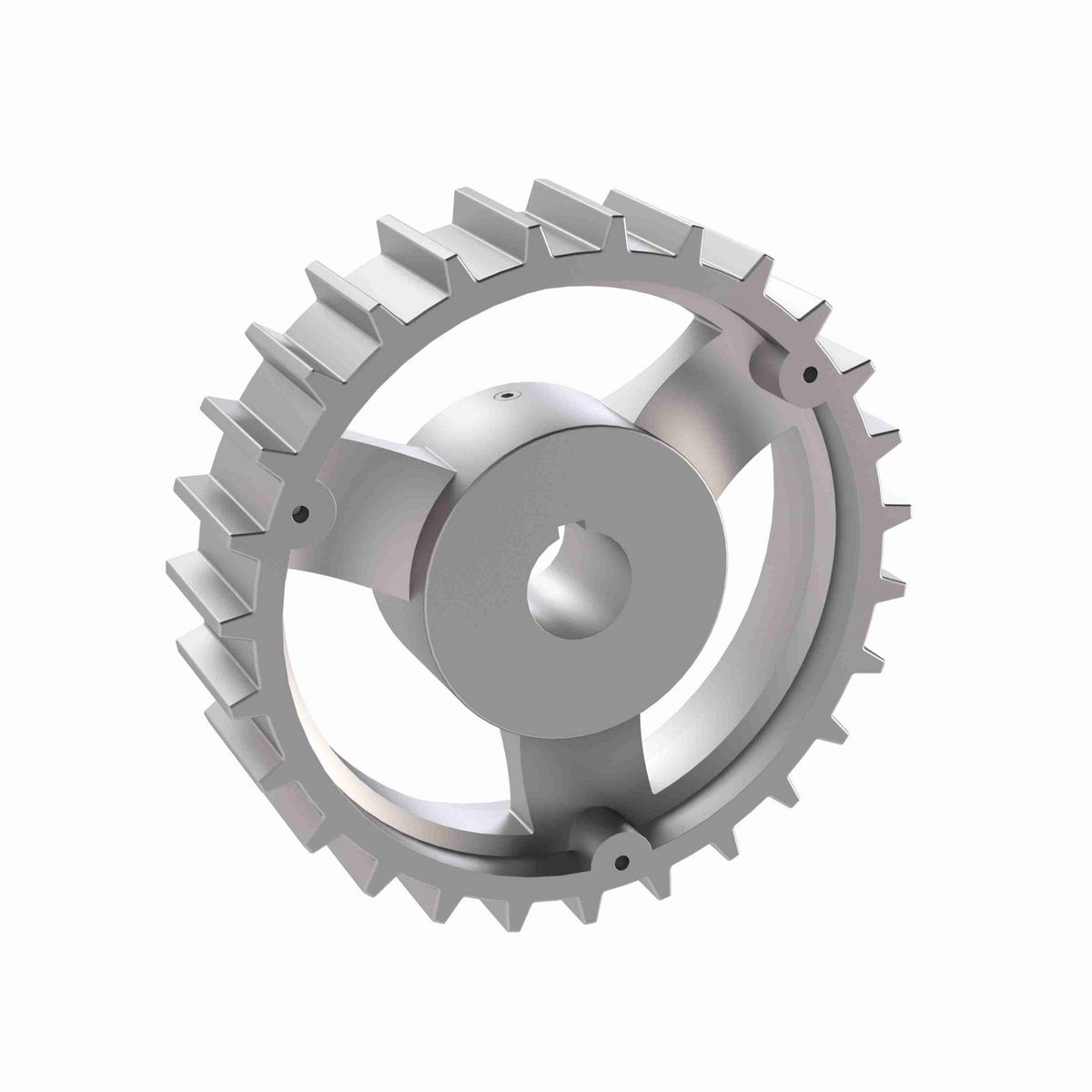 Rexnord 815 Series Solid One Piece Cast Iron Sprocket with 27 Teeth and a 1in Round Shaft-Ready Bore with Keyway & Setscrew - 401-163-15