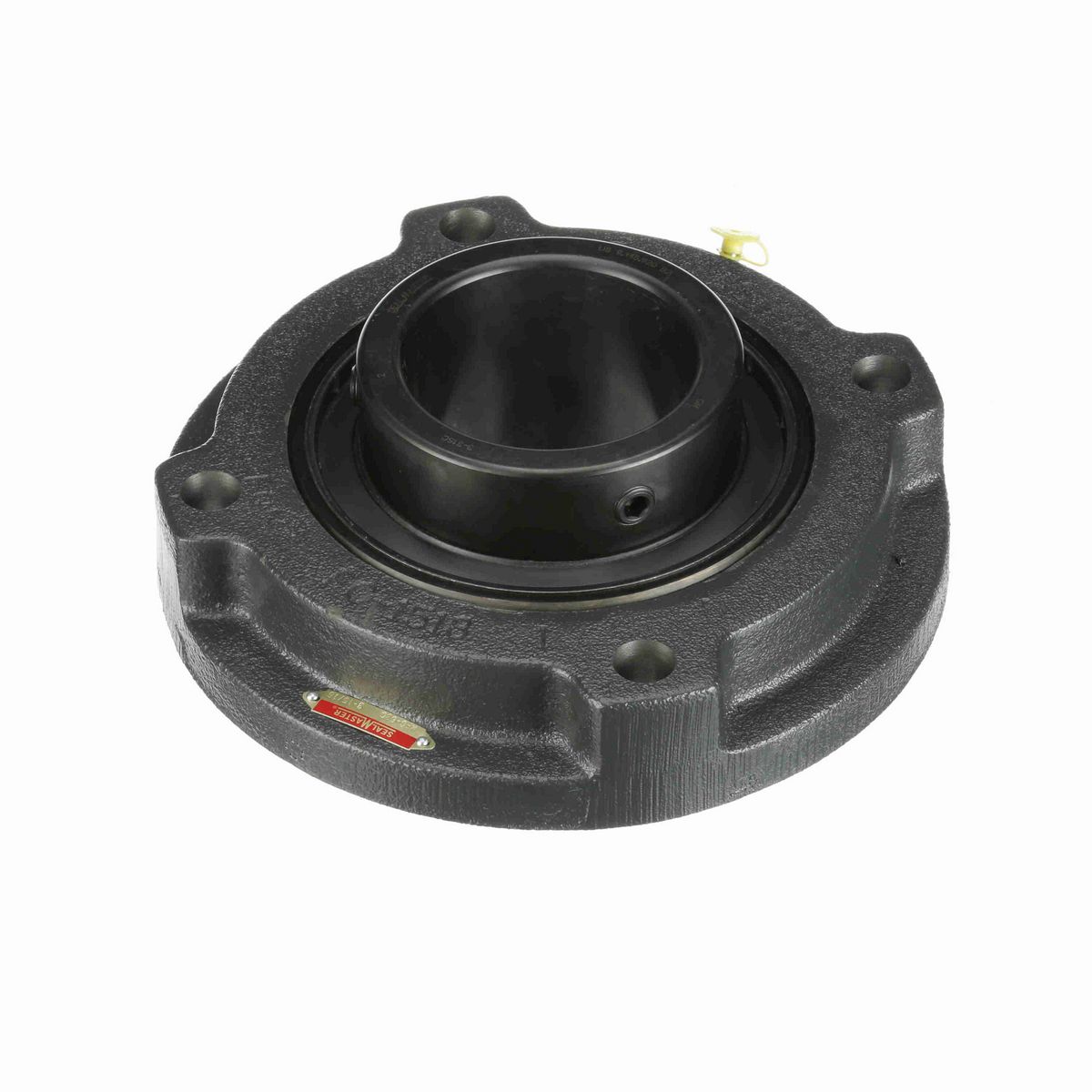 Sealmaster Mounted Cast Iron Flange Cartridge Ball Bearing - 52100 Bearing Steel, Black Oxided - Setscrew Lock - MFC-63C