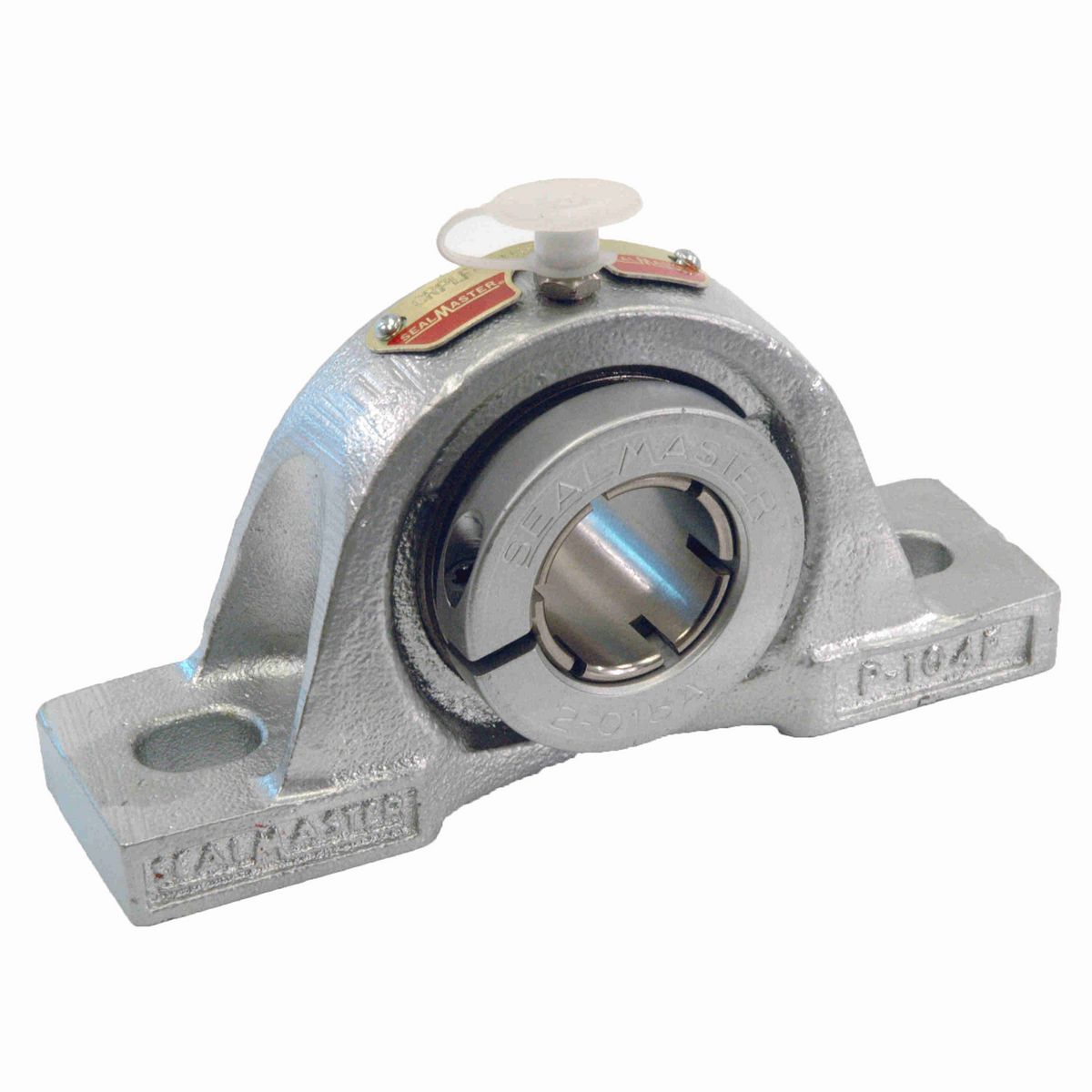 Sealmaster Mounted Flouropolymer Coated Cast Iron Two Bolt Pillow Block Ball Bearing - 52100 Bearing Steel, Phosphorus Nickel Coated - Concentric Lock - Corrosion Resistant - CRPLF-PN16T