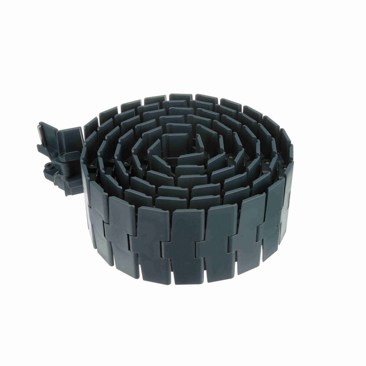 System Plast 879TAB Side-flexing Solid Top, Material: NG evo (Gray Blue), Width: 4.5in, Pitch: 1.5in - NGE879TAB-K450