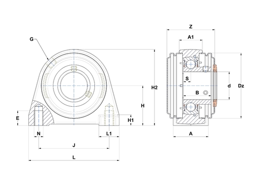 Фланцевый подшипниковый узел SNR USPAE210-30T20CC