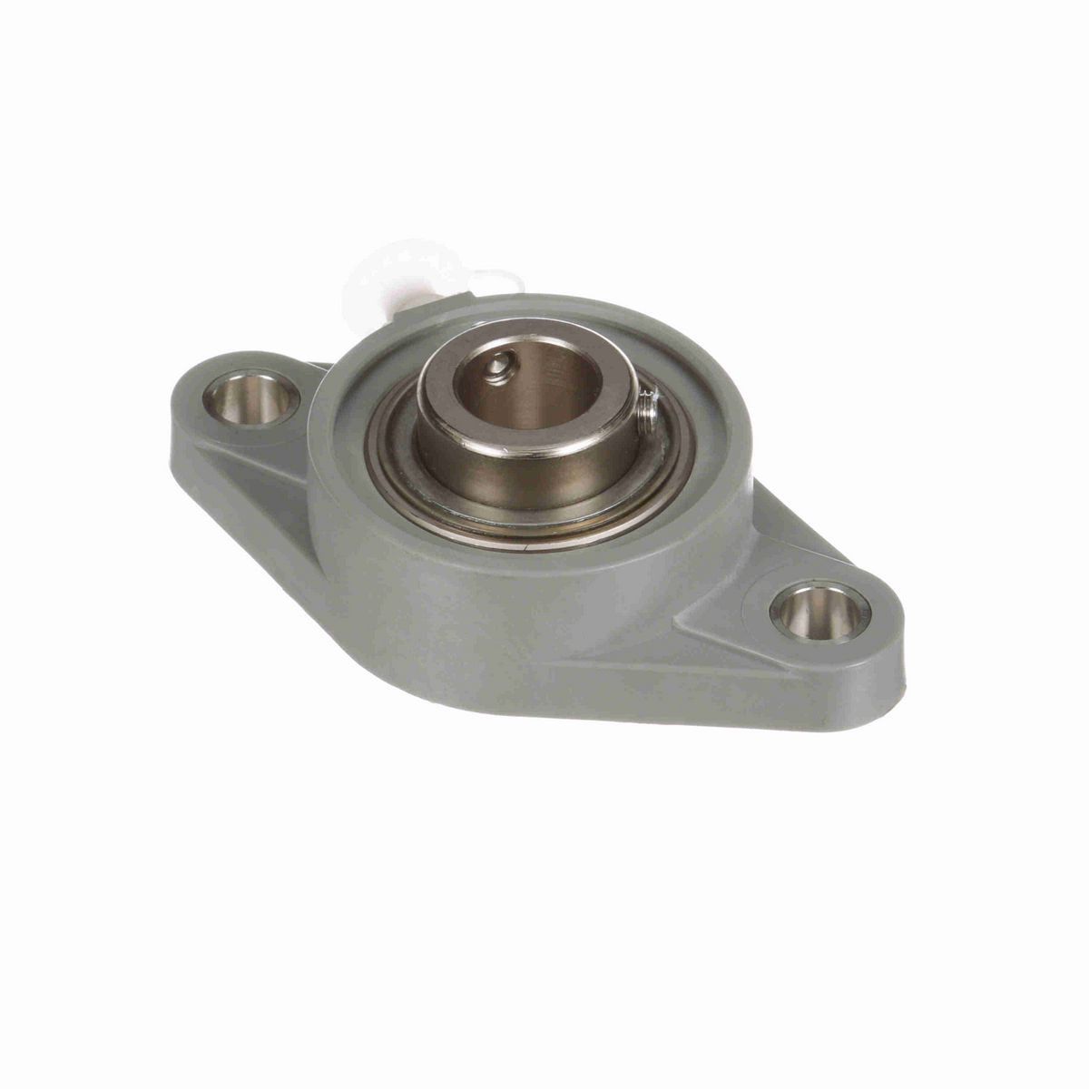Sealmaster Mounted Composite Two Bolt Flange Ball Bearing - 52100 Bearing Steel, Phosphorus Nickel Coated - Setscrew Lock - Corrosion Resistant - CRFTC-PN12