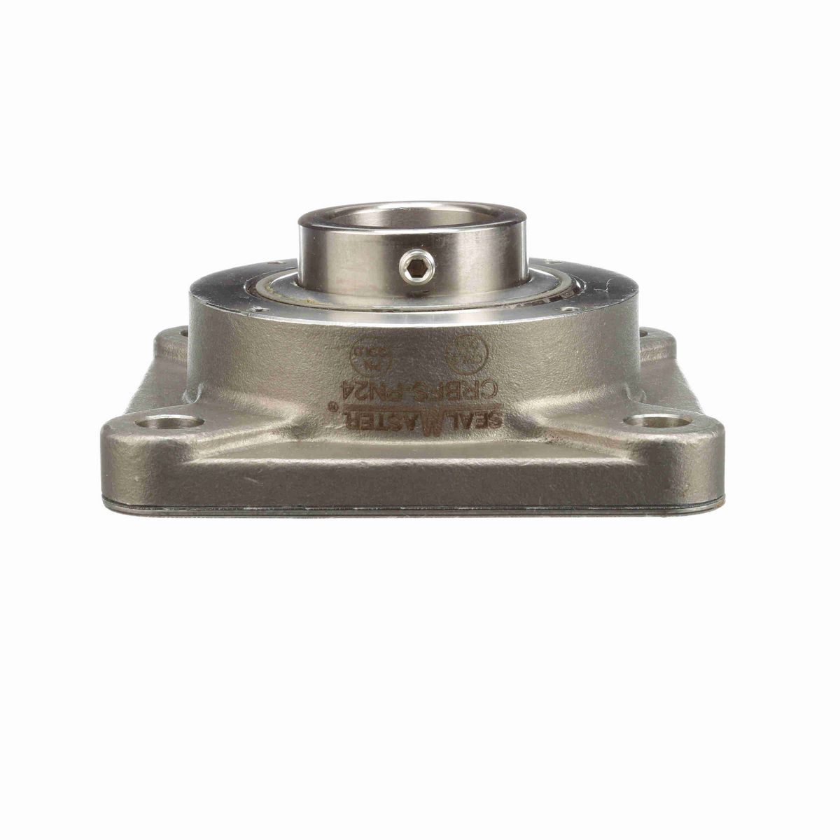 Sealmaster Mounted Stainless Steel Four Bolt Flange Ball Bearing - 52100 Bearing Steel, Phosphorus Nickel Coated - Setscrew Lock - Corrosion Resistant - CRBFS-PN24