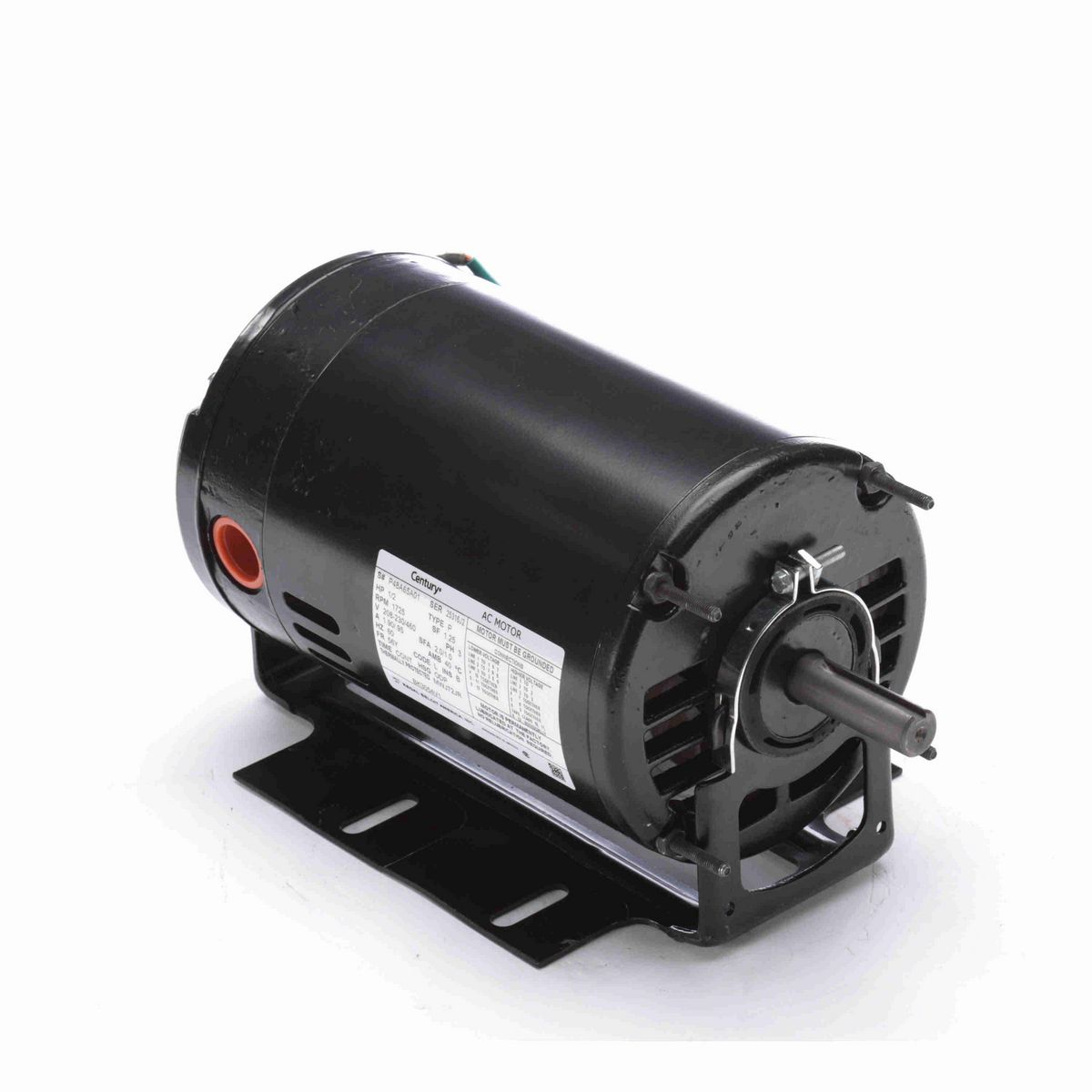Century Fan and Blower Motor, 1/2 HP, 3 Ph, 60 Hz, 208-230/460 V, 1800 RPM, 56Y Frame, ODP - BK3054V1
