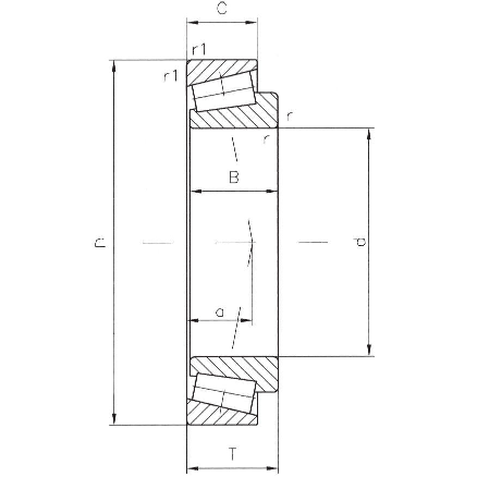 Однорядный конический роликоподшипник ASK 30207-A [500056]