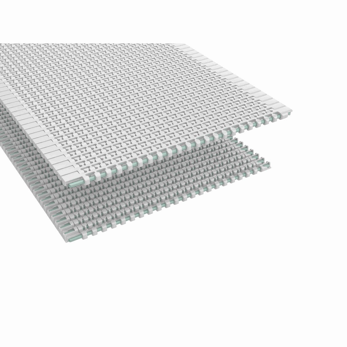 Rexnord 596 Straight Running Flush Grid, Material: White High Temperature, Width: 9in, Pitch: 0.5in - 10673204
