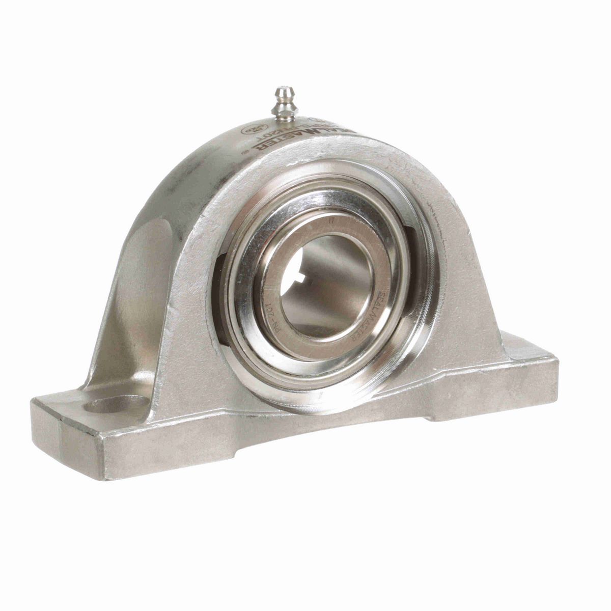 Sealmaster Mounted Stainless Steel Two Bolt Pillow Block Ball Bearing - 52100 Bearing Steel, Phosphorus Nickel Coated - Concentric Lock - Corrosion Resistant - CRPS-PN20T
