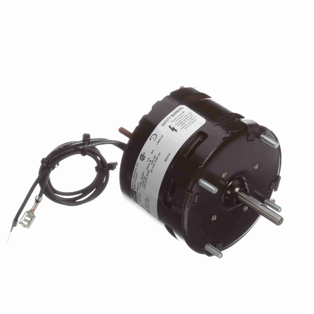 FASCO OEM Replacement Motor, 1/90 HP, 1 Ph, 60 Hz, 240 V, 1300/1550 RPM, 1 Speed, 3.3" Diameter, OAO - D1119