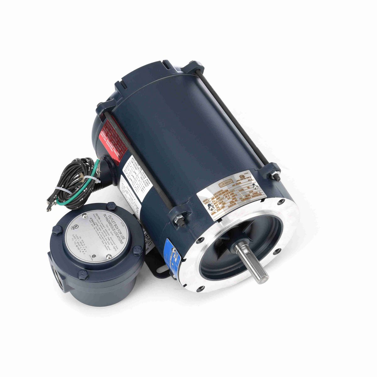 LEESON Explosion Proof Motor, 0.33 & 0.33 HP, 3 Ph, 60 & 50 Hz, 208-230/460 & 190/380 V, 1800 & 1500 RPM, 56C Frame, EPNV - 114626.00
