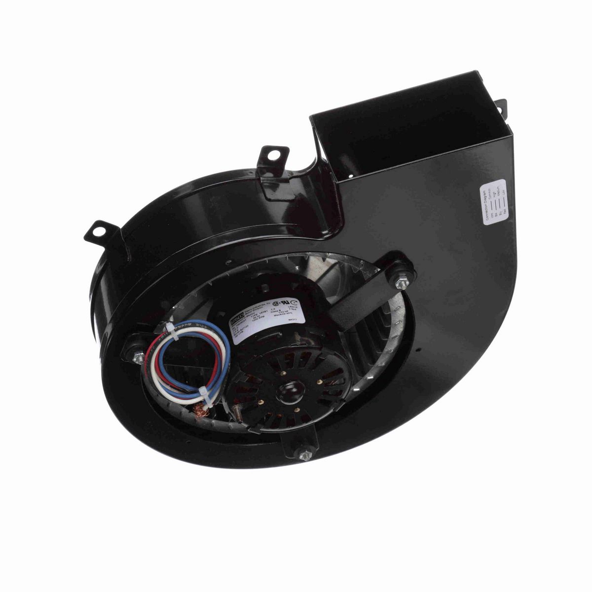 FASCO Rectangular Outlet Shaded Pole Centrifugal Blower, 115 Volts, Flange: No - B47120
