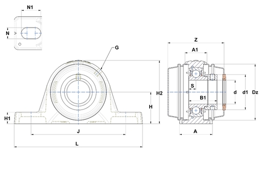 Фланцевый подшипниковый узел SNR ESPLE210T20COE