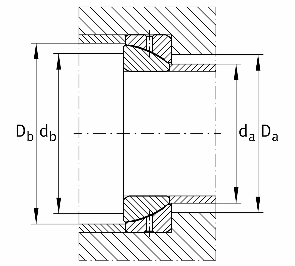 Сферический шарнирный подшипник INA GE200-SX