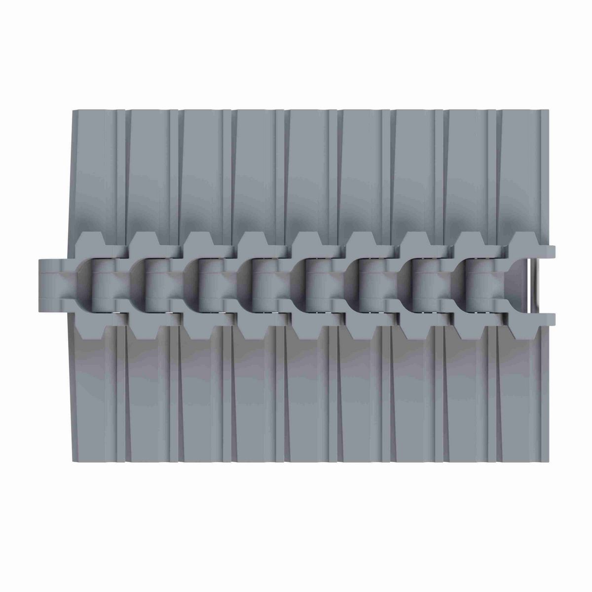 Rexnord 882TAB Side-flexing Solid Top, Material: Silver Platinum Series™ X, Width: 10in, Pitch: 1.5in - 10292836