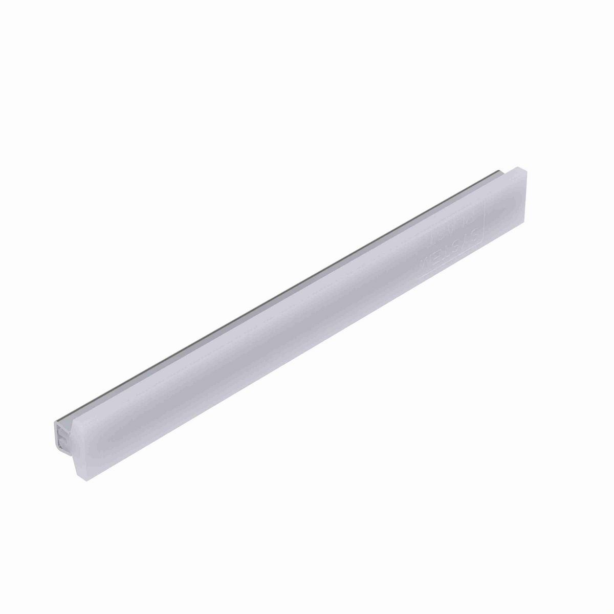 System Plast Tee Guide Rail: 1.25"W X 0.83"H X 96"L White UHMW-PE - VG-SST-1.25-8