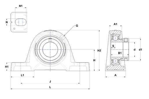 Фланцевый подшипниковый узел SNR ESPE212-39T04