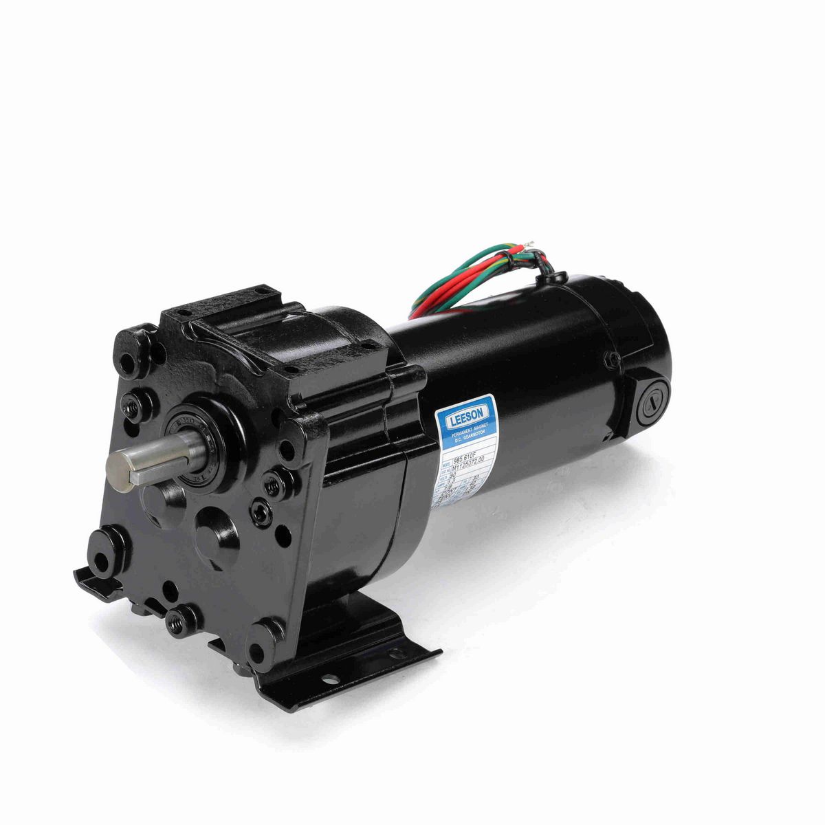 LEESON Parallel Shaft Gearmotor, 0.13 HP, 90 V, 61 RPM, 30 Frame, TENV - M1125072.00
