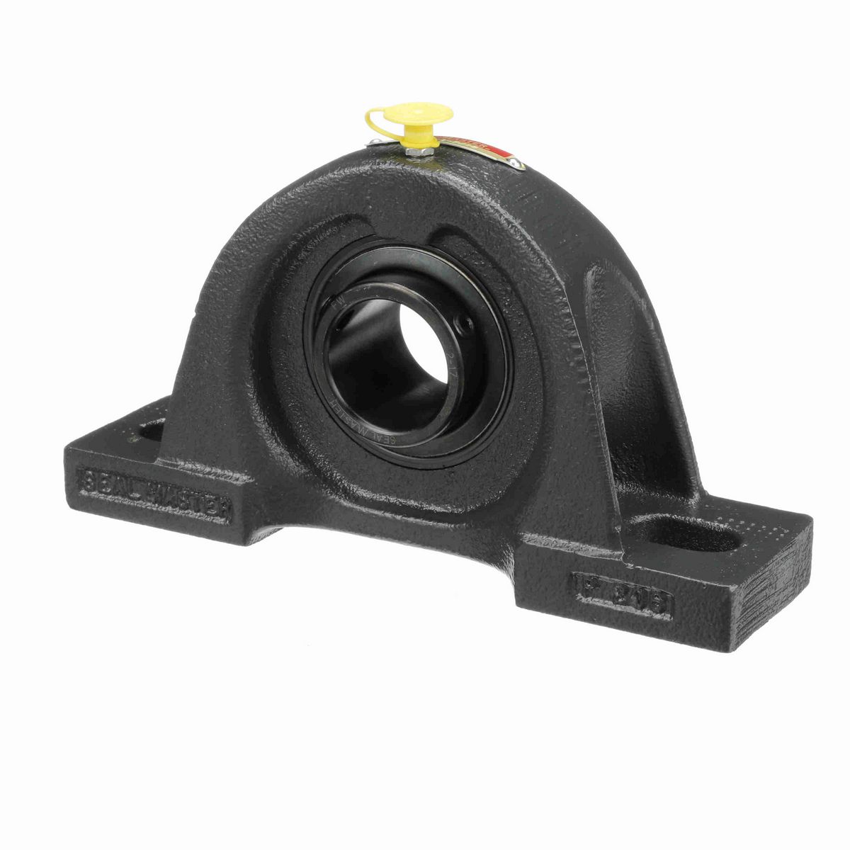 Sealmaster Mounted Cast Iron Two Bolt Pillow Block Ball Bearing - 52100 Bearing Steel, Black Oxided - Setscrew Lock - SP-23