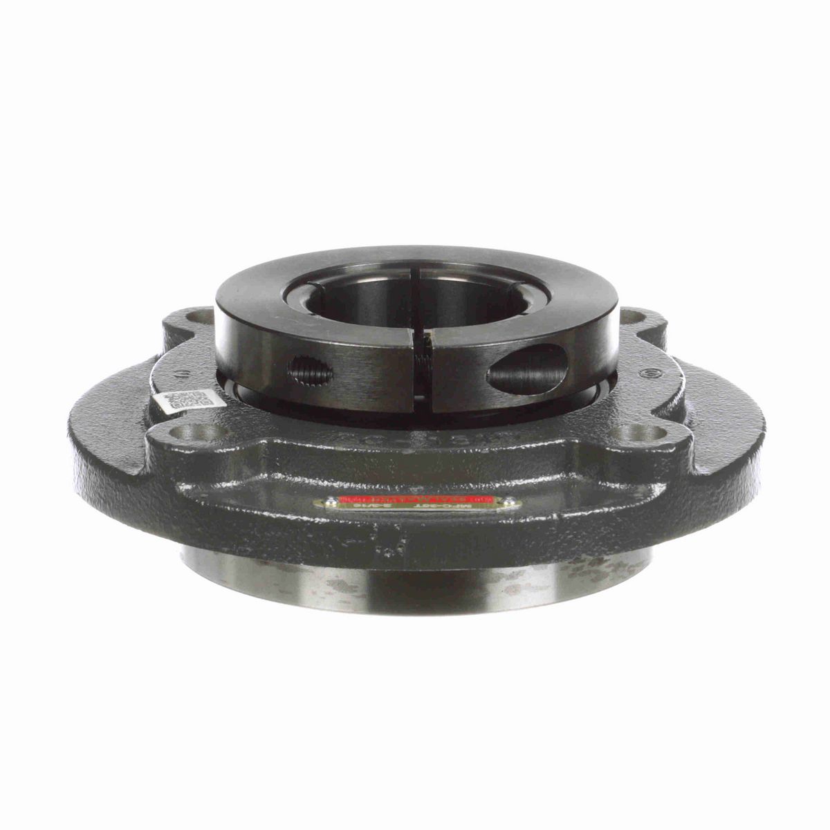 Sealmaster Mounted Cast Iron Flange Cartridge Ball Bearing - 52100 Bearing Steel, Black Oxided - Concentric Lock - MFC-35T