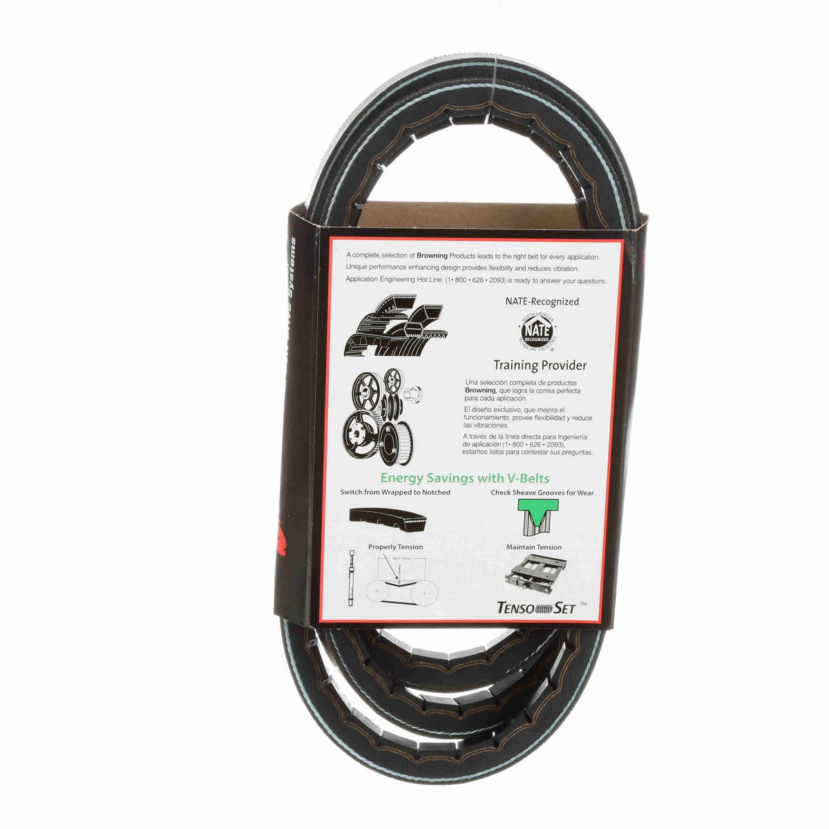 Browning EPDM Notched Belt 98% Efficient - 5VX740